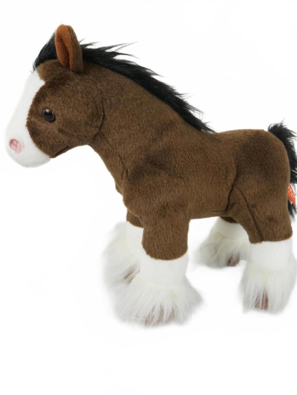 Wild Republic Clydesdale Horse Plush Brown & White 12' Stuffed Animal 2019